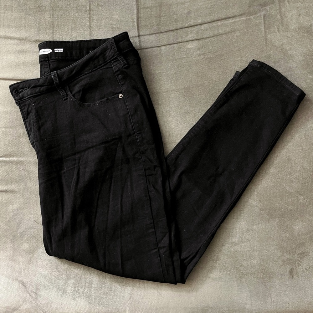 Old Navy Rockstar Super Skinny Black Jeans, 16